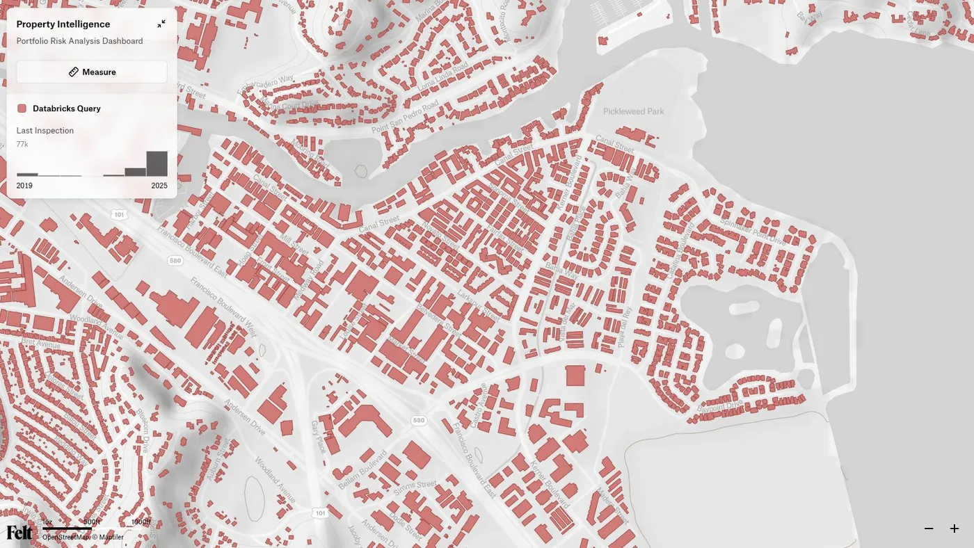 Felt Map: a still of the map