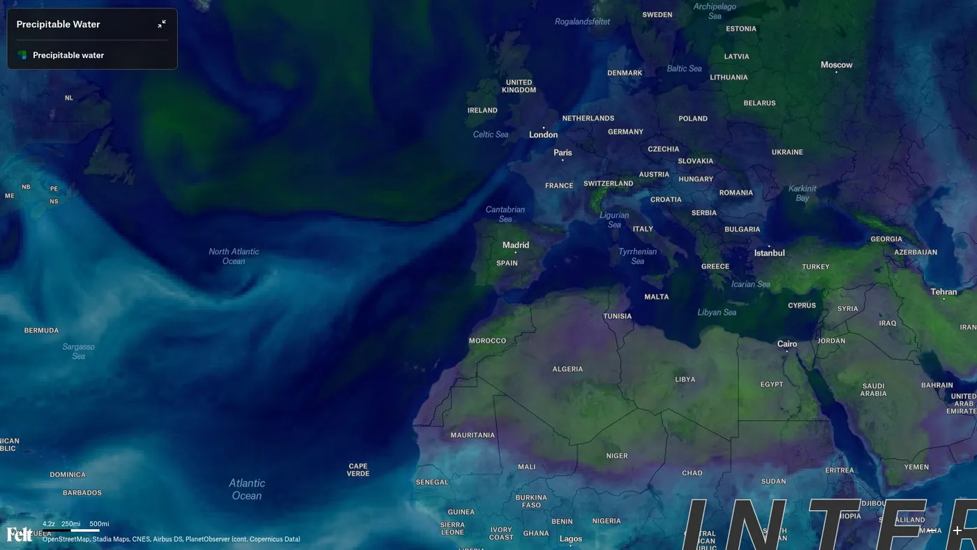 Felt Map: a still of the map