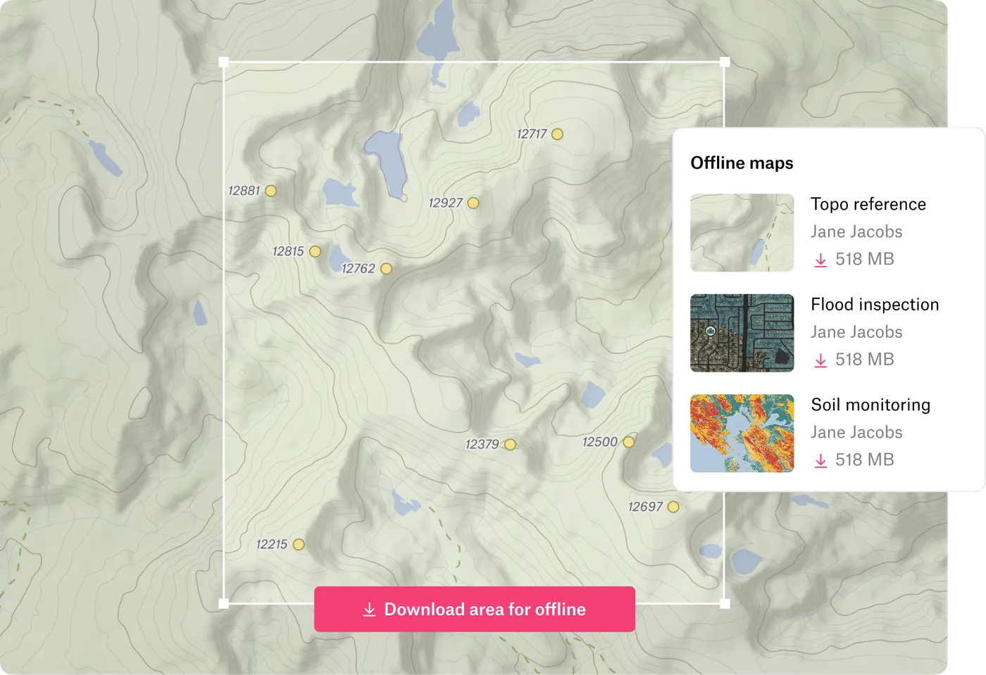 Download maps, work offline, and sync when you reconnect, keeping fieldwork moving even when connectivity is unpredictable.