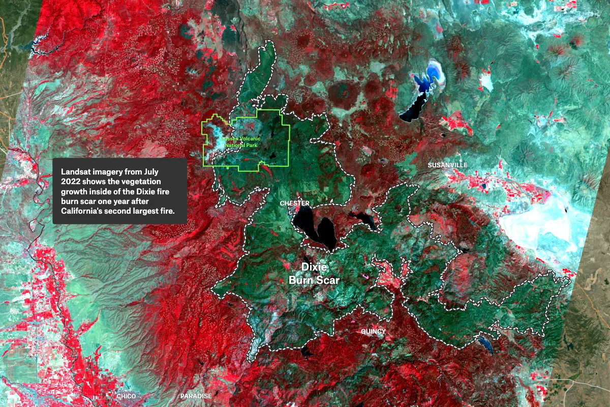 Preview of Landsat Dixie Fire, an interactive Felt map