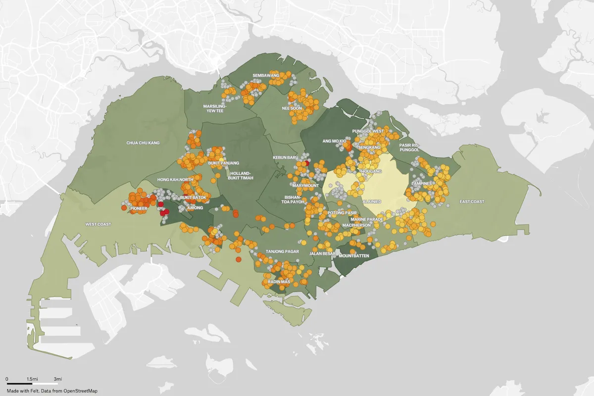 Preview of Voting Patterns in Singapore, an interactive Felt map
