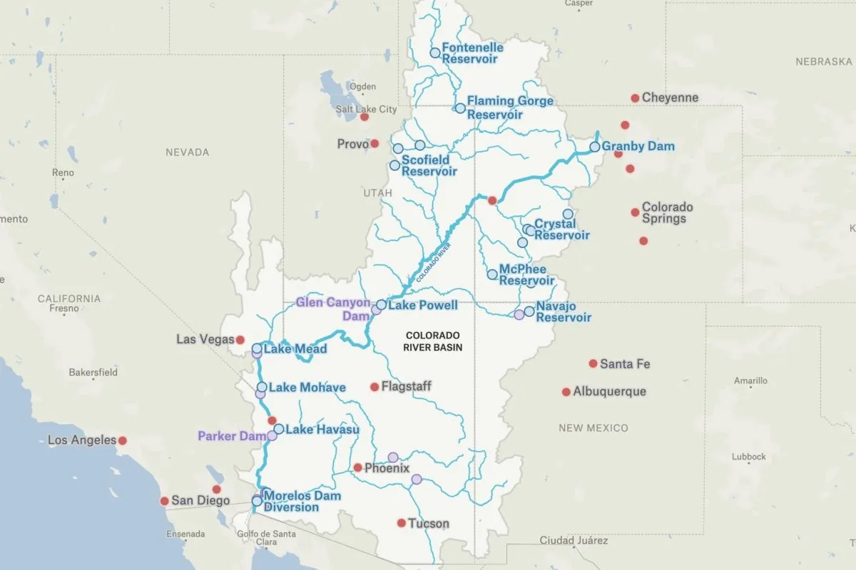 Preview of Colorado River Basin, an interactive Felt map