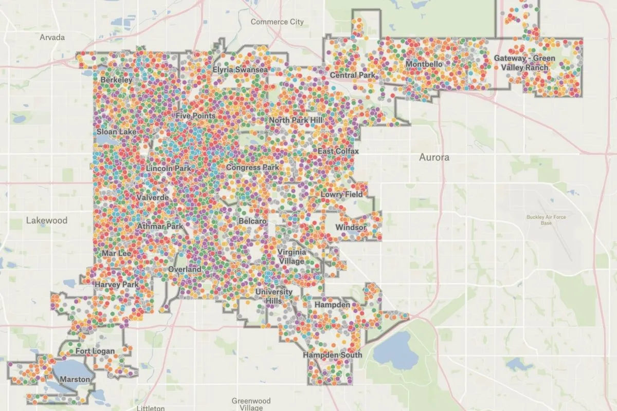 Preview of Denver Crime Reports, an interactive Felt map