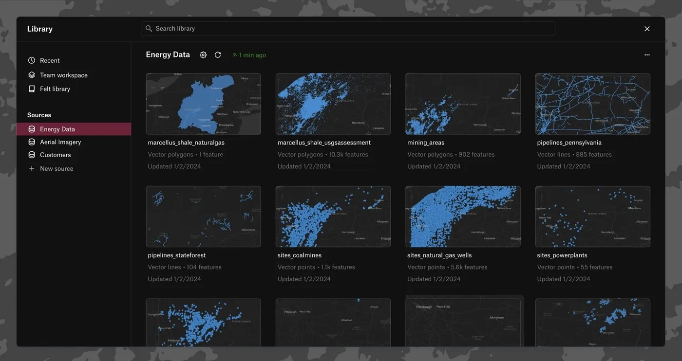 PREVIEW LIVE LAYERS IN FELT WITH UP-TO-DATE DATA FROM YOUR DATABASE 📡